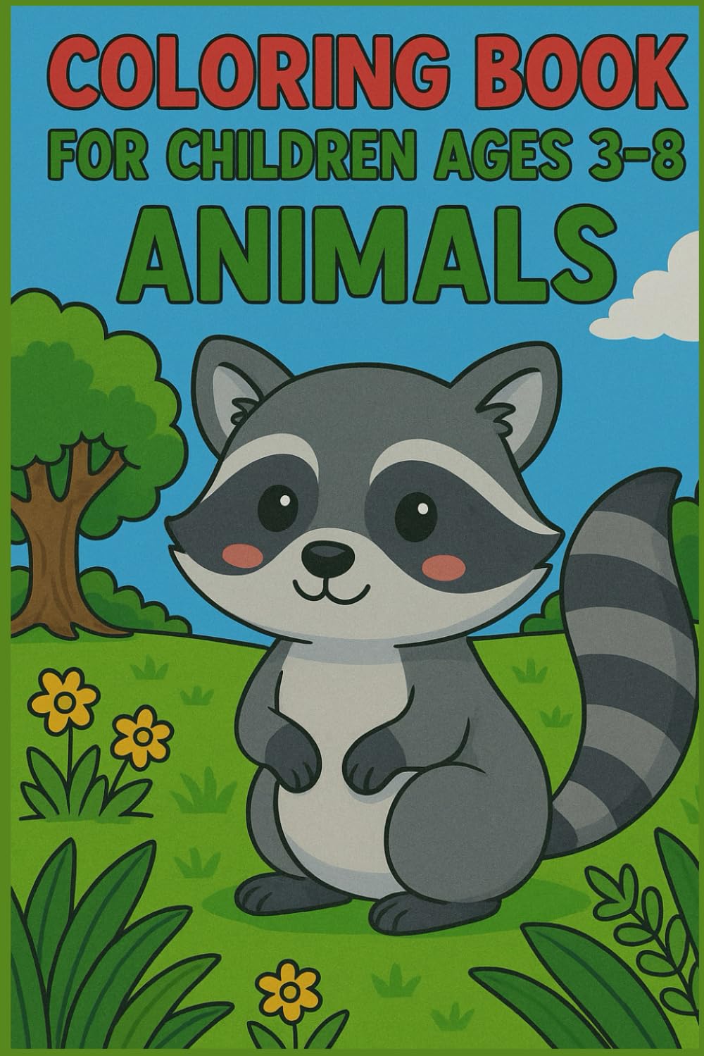 Coloring Book For Children Ages 3-8: ANIMALS.: Fun and Easy Animal Coloring Pages for Boys and Girls – Ages 3 to 8