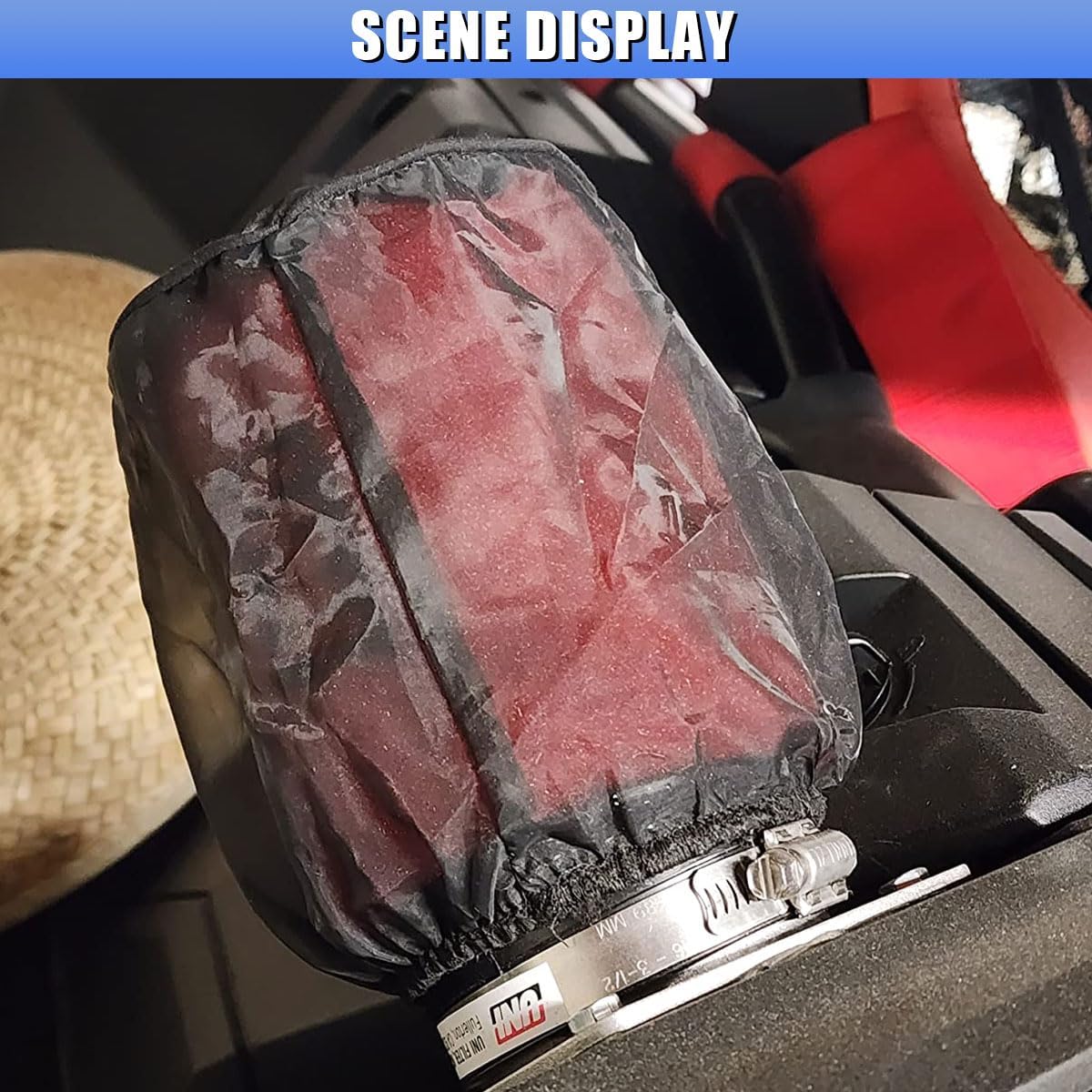 Air Intake Filter Sock Cover, Air Cleaner Protective Cover (L) image 5