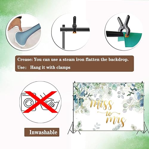 Miniatura 7 de ZARROUEA Fondo de fotografía de hojas de eucalipto verdes de 7 x 5 pies para compromiso novia despedida de soltera fiesta decoración de banderines