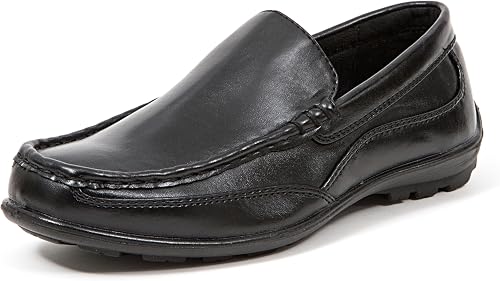 Deer Stags Boys' Booster Driving Moc Slip-On Loafer Flats Dress Shoes Loafer Fla