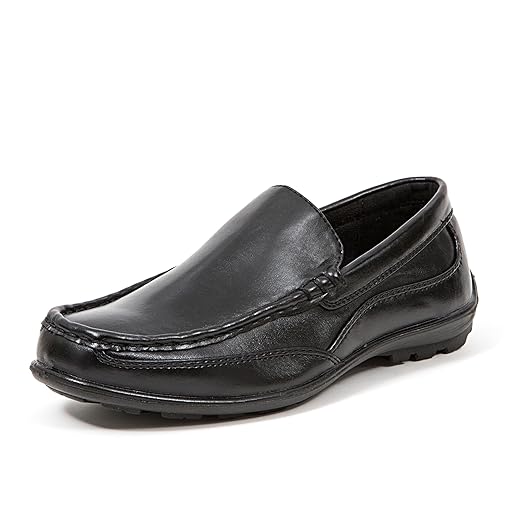 Deer Stags Boys' Booster Driving Moc Slip-On Loafer Flats Dress Shoes