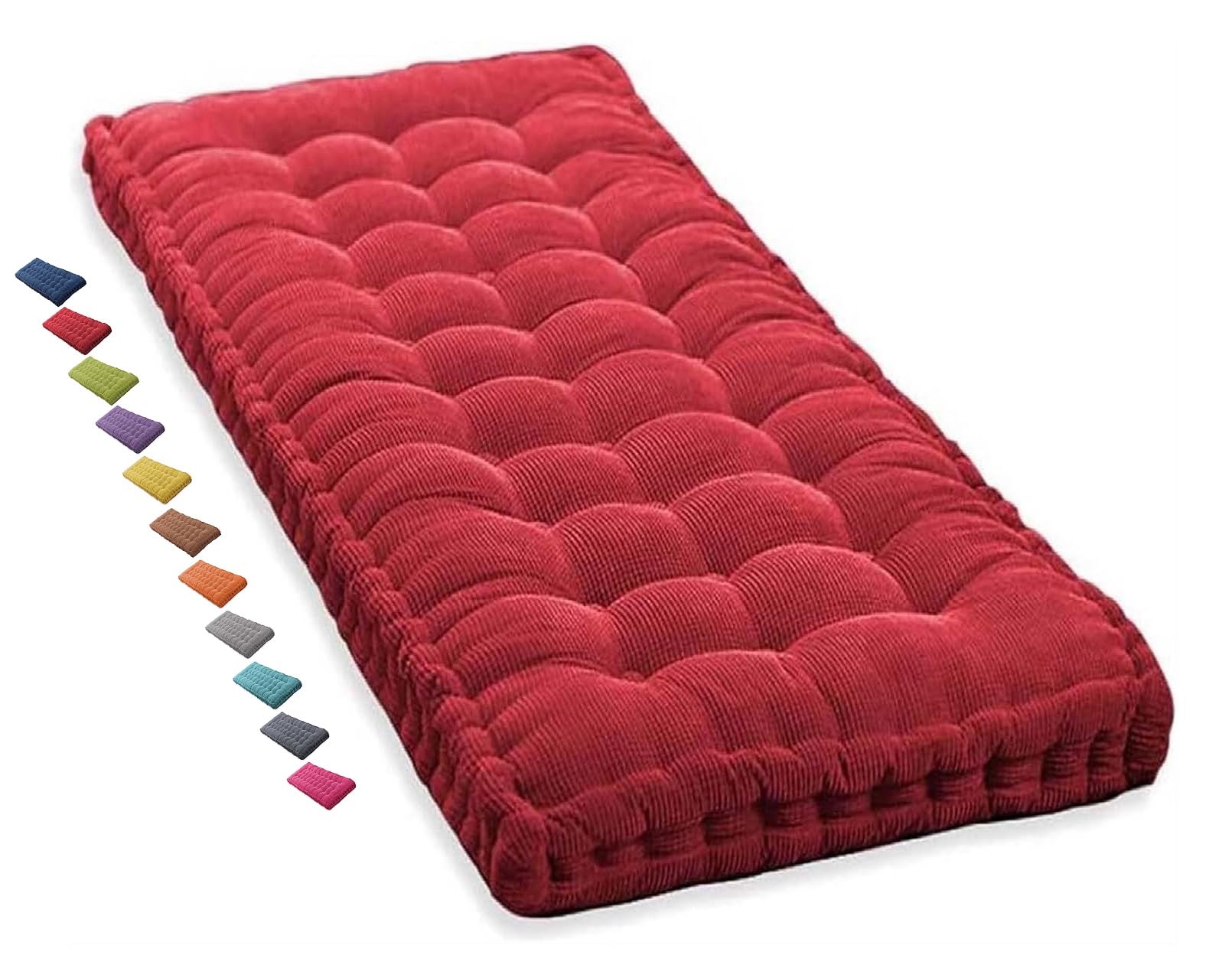 1 Seater 2 Seater Porch Swing Cushion Bench Cushion Outdoor Indoor 120cm 150cm 3 Seater 100cm 140cm 240cm Garden Cushions 50x50 Reversible Chair Pad 40x40 Cushion for Office Chair Garden Bench(Red 1N