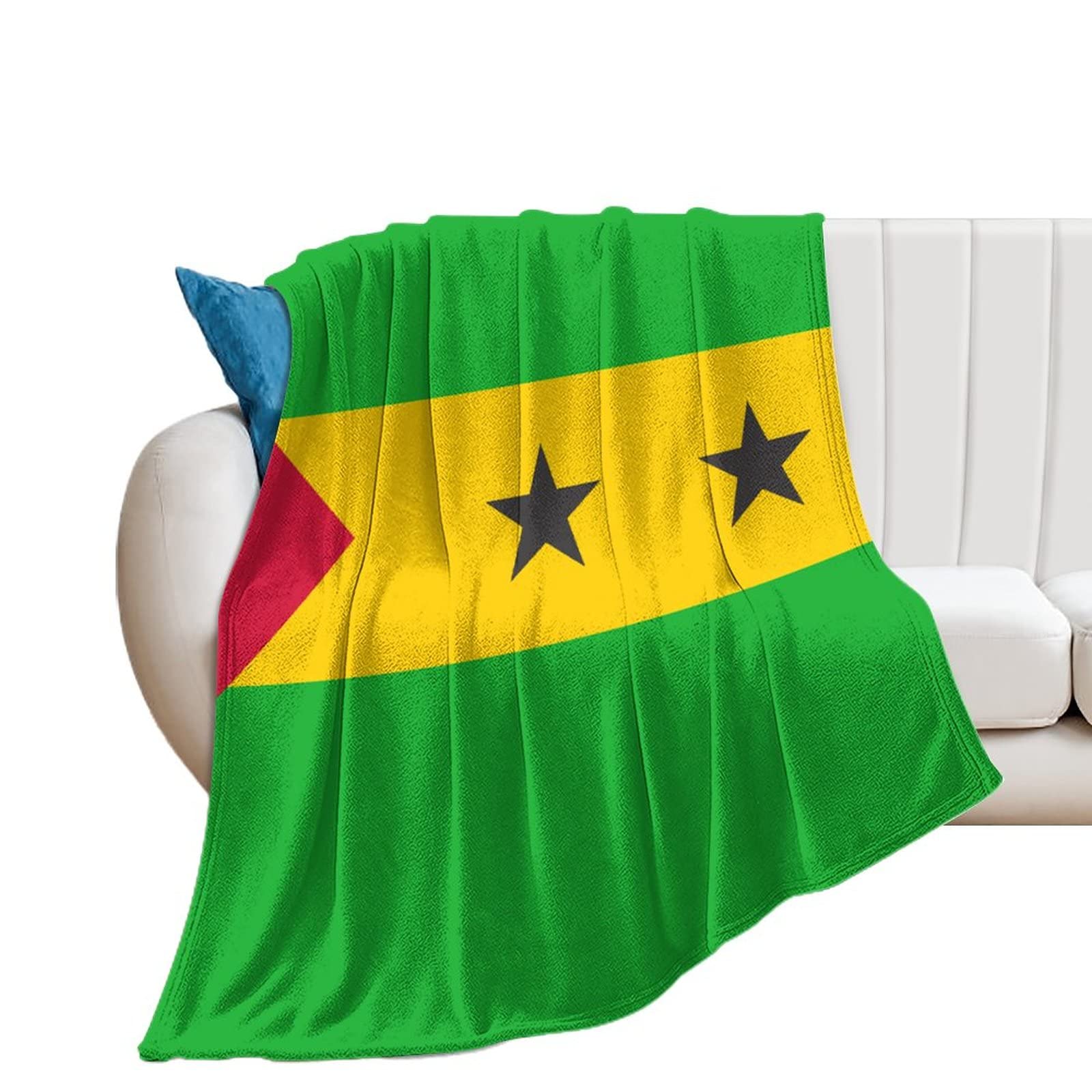 Couverture Sao Tome et Principe flanelle contre le froid hivernal 153x203