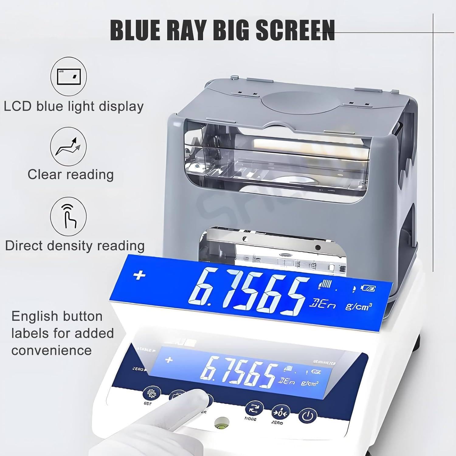 Gold Reinheit Tester, Digital Elektronische Analysegerät für Edelmetallprüfung, Dichteauflösung 0,001g/cm³ mit Drucker