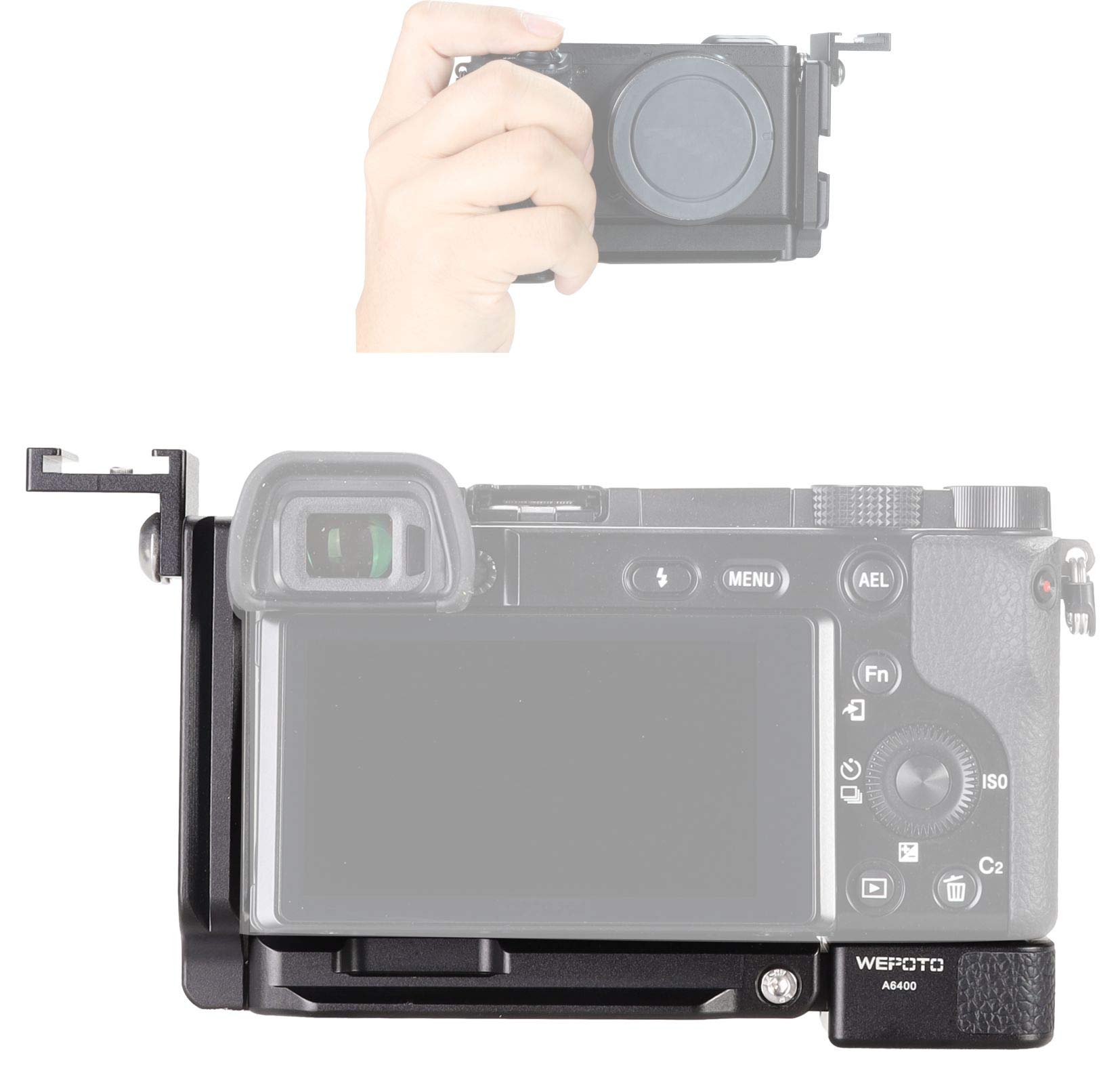 Amazon | WEPOTO Sony a6400 a6300 a6100用ハンドグリップLブラケッ