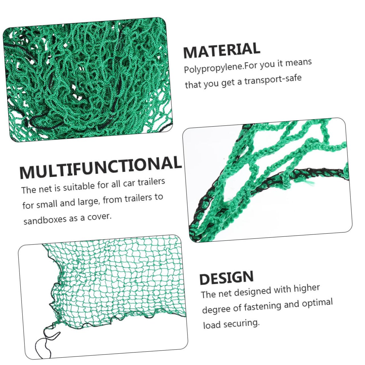 HEALEEP 1.5m Heavy Duty Trailer Bungee Net Cargo Net for Mesh for Trucks Trailers Boats Elastic Machine-Woven Design for Versatile Use