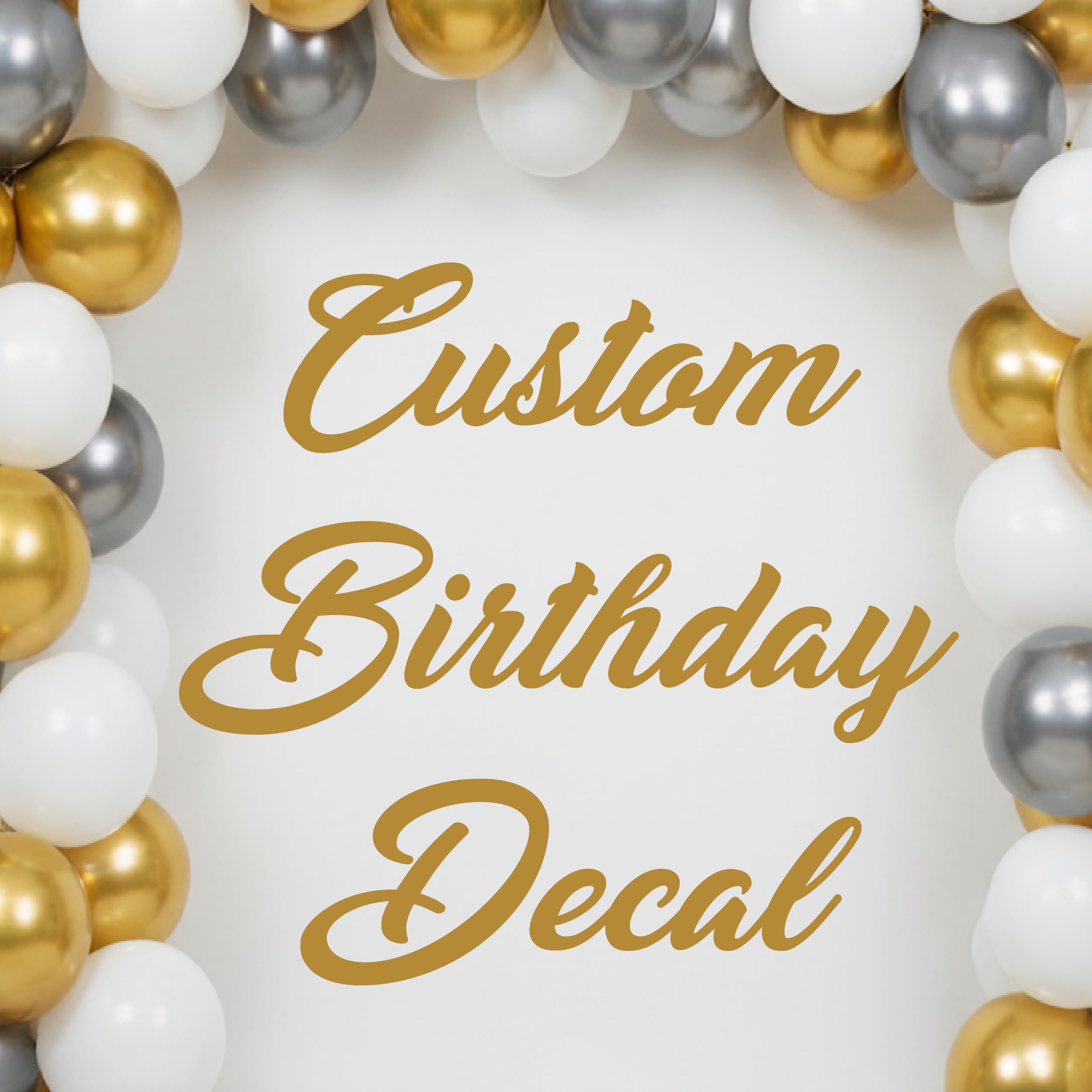 Photo 1 of ***STOCK PHOTO FOR REFERENCE ONLY*** Custom Vinyl Lettering Decal for Backdrop, Personalized Backdrop Stickers