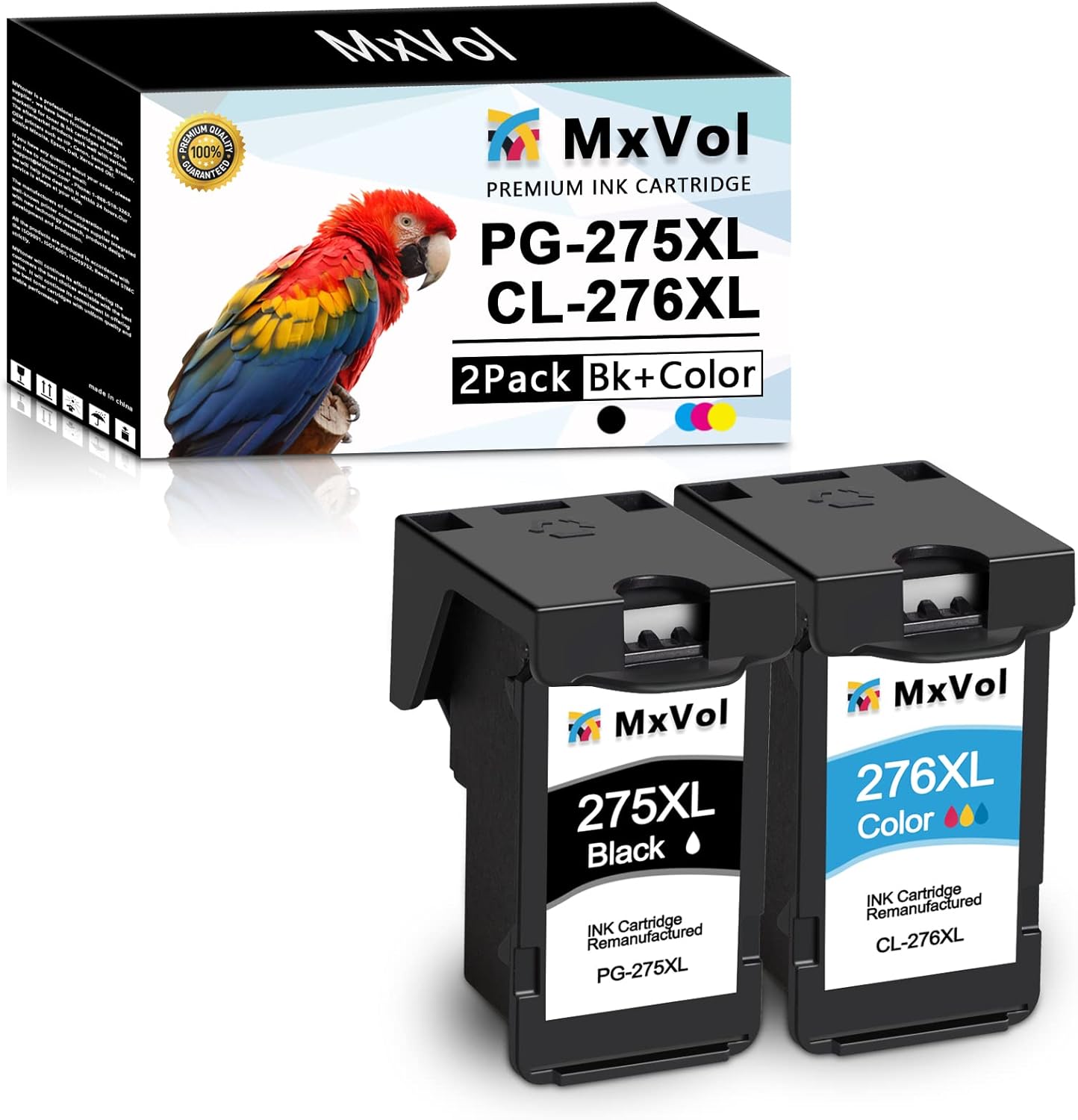 MxVol Remanufactured 275XL 276XL Ink Cartridge Replacement for Canon