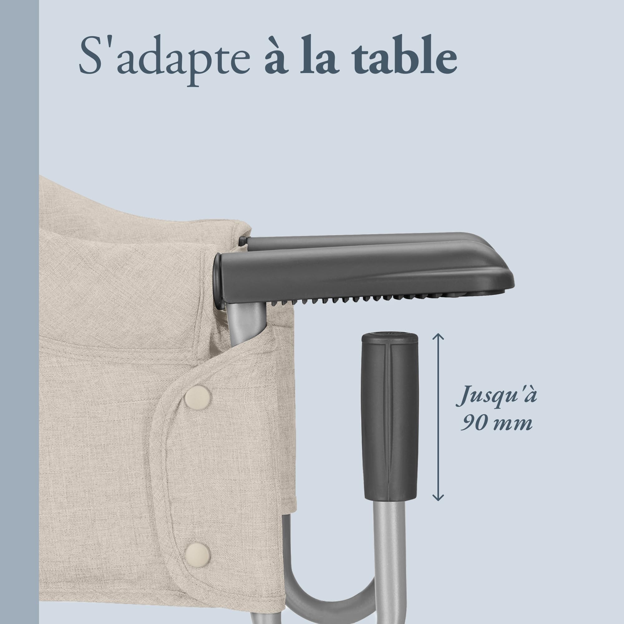 Inglesina Fast Siège de Table Pliable Beige Desert Beige Jusqu'à 15 kg 35 x 27 x 42 cm