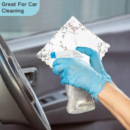 Miniatura 7 de linqin Flowers Branches Leaves Set of 6 Absorbent Home Kitchen Towels Decorative Cotton Kitchen Tea Towels Reusable for Restaurant Oven