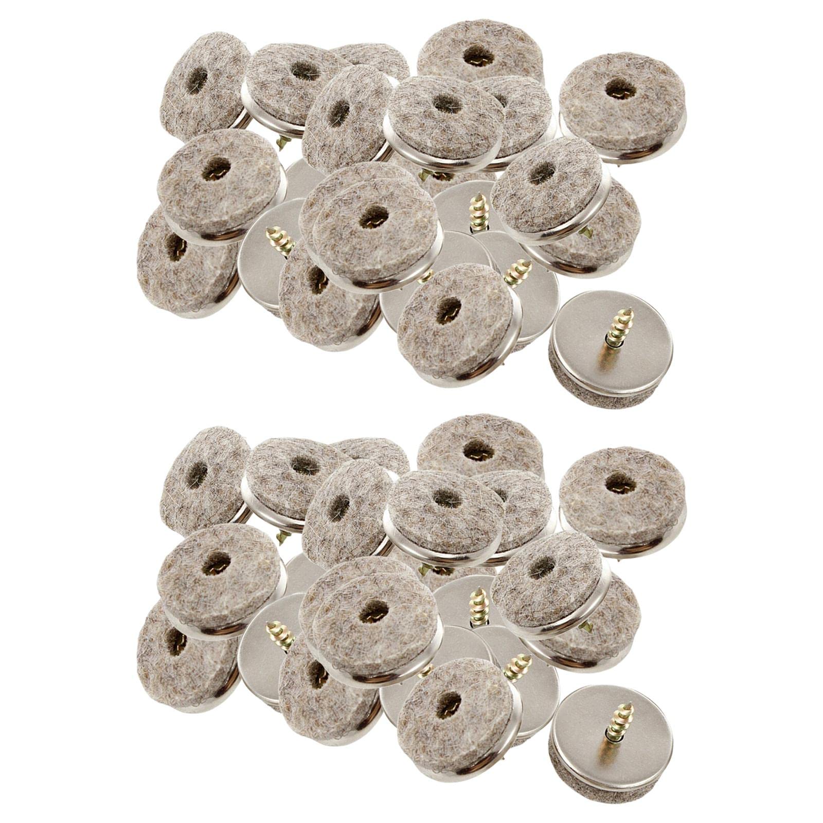 Almohadillas de fieltro con tornillo para patas de cama que evitan rayas en el suelo de madera