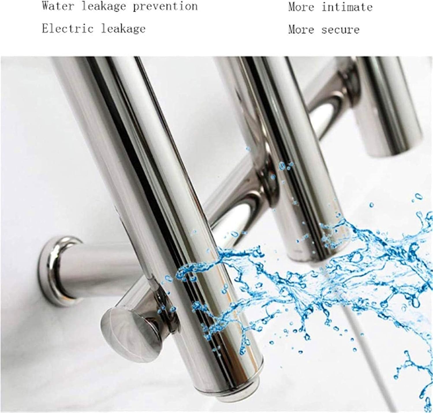 Heated Towel Rail Rails Towel Warmer Wall Mounted Hot Towel Warmer Heated Drying Rack Straight Bars Electric Heated Drying Racks for Bathroom Mirror Polish 88W plugin
