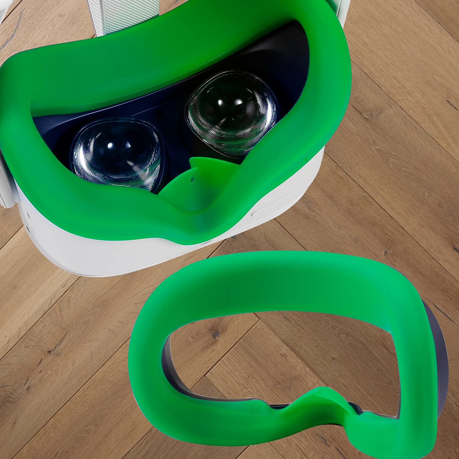 Topcovos Newest VR Silicone Interfacial Cover for Oculus Quest 2 Face Protect Skin Sweatproof Lightproof Anti-Leakage