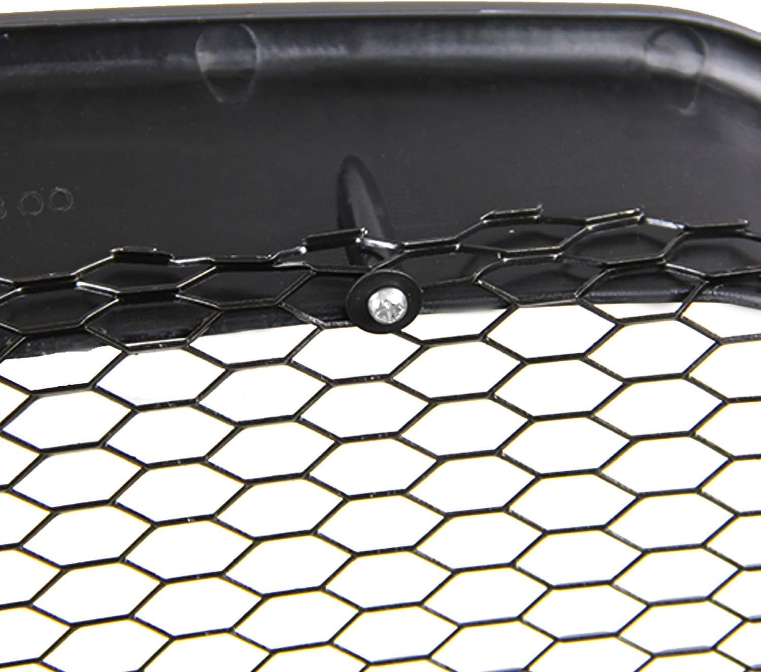 Spec-D Tuning Black Front Mesh Upper Hood Grille Compatible with 2000-2003 Nissan Sentra