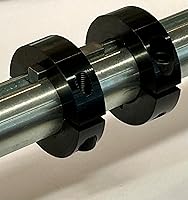 Vista 3 de Collar de bloqueo de eje dividido de 1 pulgada, acero, con llave. (paquete de 2). Para ejes de Go Kart y mini bicicleta.