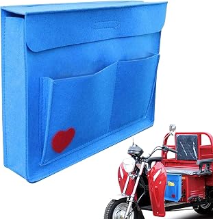 Bolsa delantera de triciclo, bolsa de almacenamiento de triciclo,Bolsa de triciclo en forma plana | Carrier portátil de gran capacidad portátil Strap-On Pouch de almacenamiento frontal desmontable par