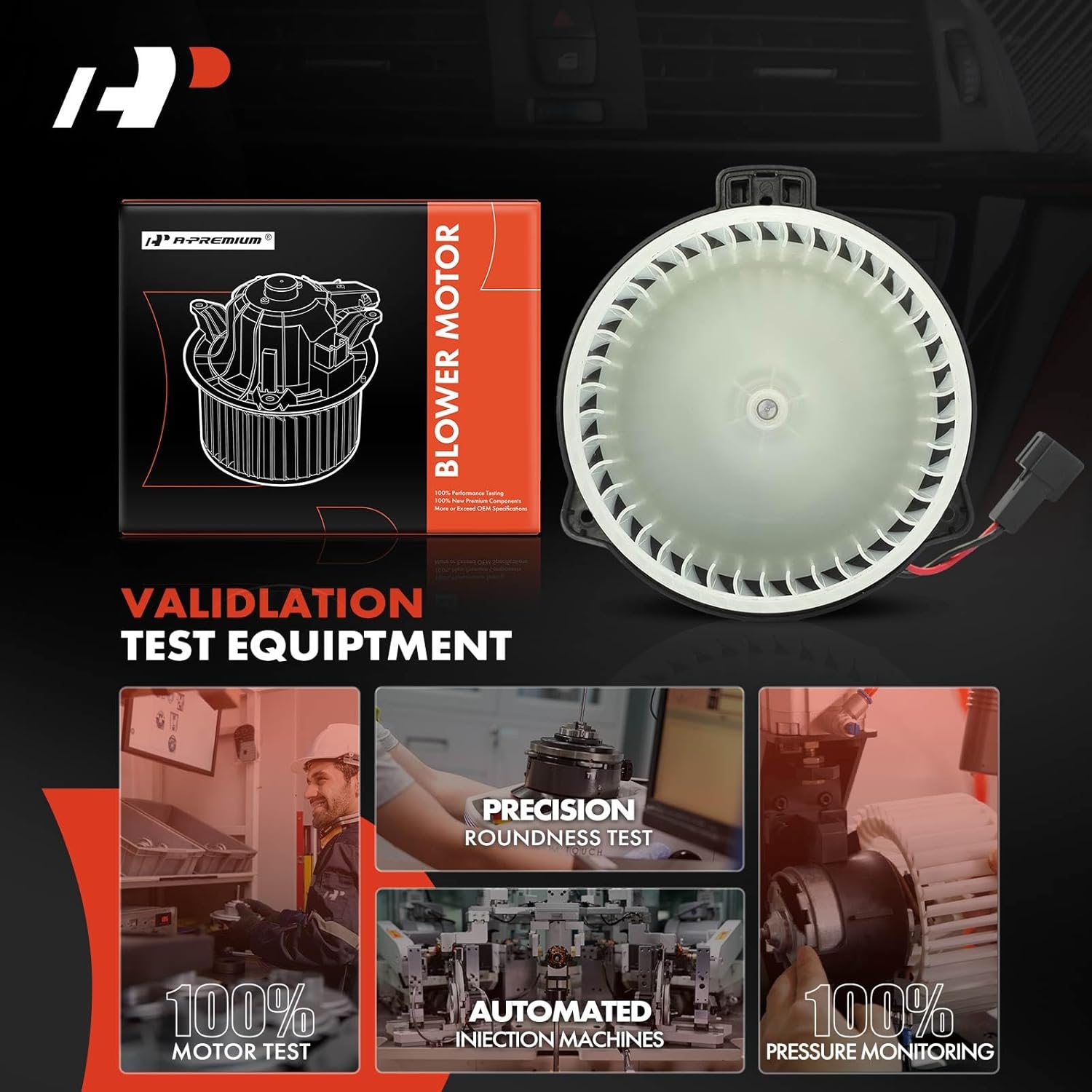 A-Premium Front HVAC Heater Blower Motor Compatible with Jeep Grand Cherokee 1999-2001, 4.0L/4.7L - Replace# 33358003000, 615-00649