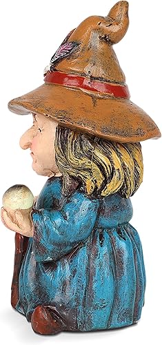 Miniatura 9 de Estatuas de gnomos de jardín de brujas, divertidas estatuas de bruja enana para exteriores, figuras coleccionables para decoración de patio,