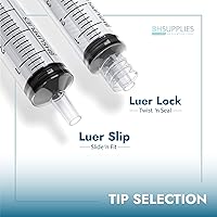 Vista 5 de BH Supplies Jeringas con Punta Luer Lock de 1ml (Sin Aguja) - Estériles, Envueltas Individualmente - 100 Jeringas