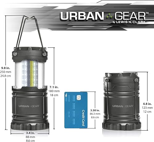 Miniatura 2 de Linterna de campamento portátil para interiores y exteriores + linterna de emergencia impermeable con luces LED (300 lúmenes) para mochileros,
