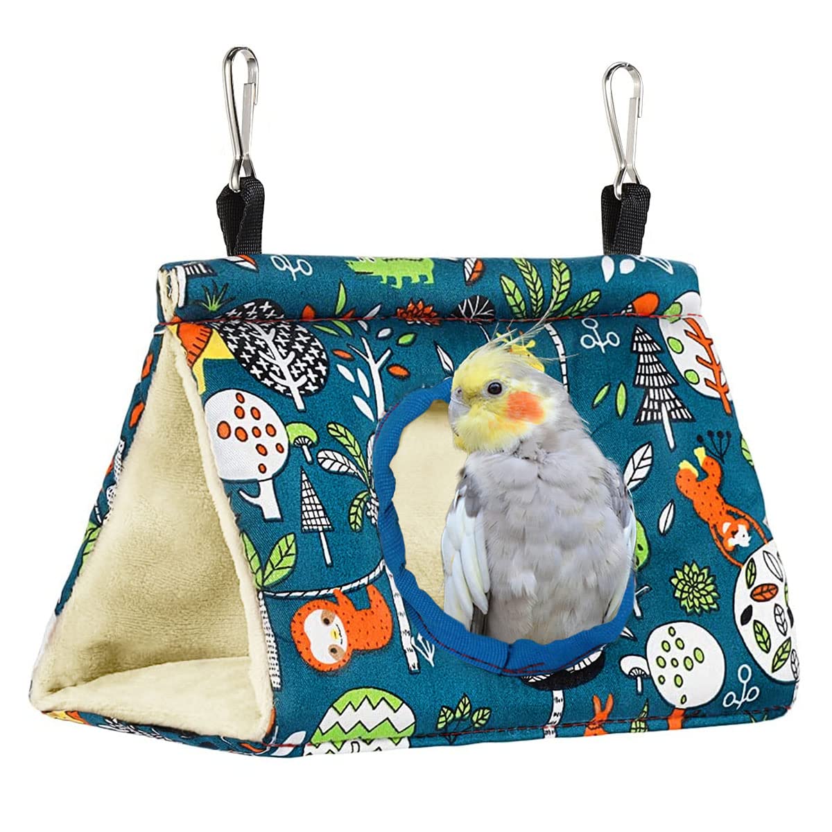 Bird hut, Winter Warm Bird Nest House- Bird Nests,Plush Hanging Hammock Shed Cage Warm Nest Accessories, Suitable for Small Birds Plush Fluffy Birds Hideaway Sleeping Bed Fuzzy for Parrot Parakeet