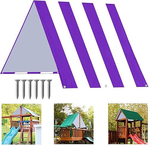 Miniatura 9 de ABCCANOPY Juego de lona de repuesto de 52 x 90 pulgadas para parques infantiles, pantallas de sombra (verde)