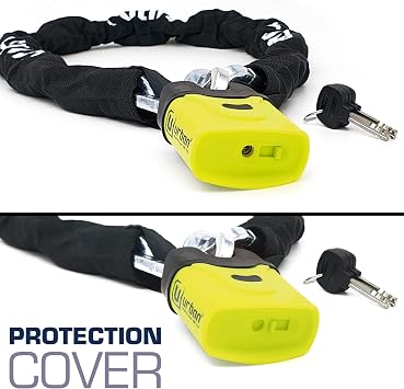 URBAN U4K120 Motorcycle Chain Lock Anti-Theft Hardened Steel ø10, High Security Lock, Electric Bike Lock, Chain Security Garage Anchor, Anti-Theft Chain Motorcycle Scooter Bicycle, 120 cm