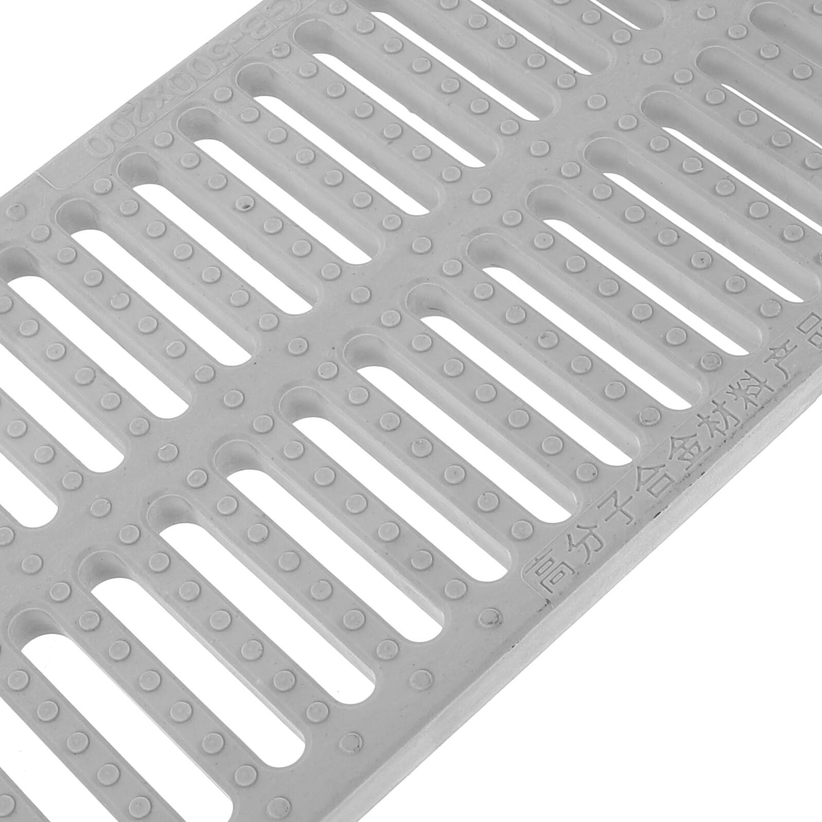 NUOBESTY Grille D’Égout en Polymère Robuste 50 X 20 CM Antidérapante pour Caniveau Extérieur Couvercle de Drainage Commercial Blanc pour Terrasse Allée Piscine et Espaces Verts