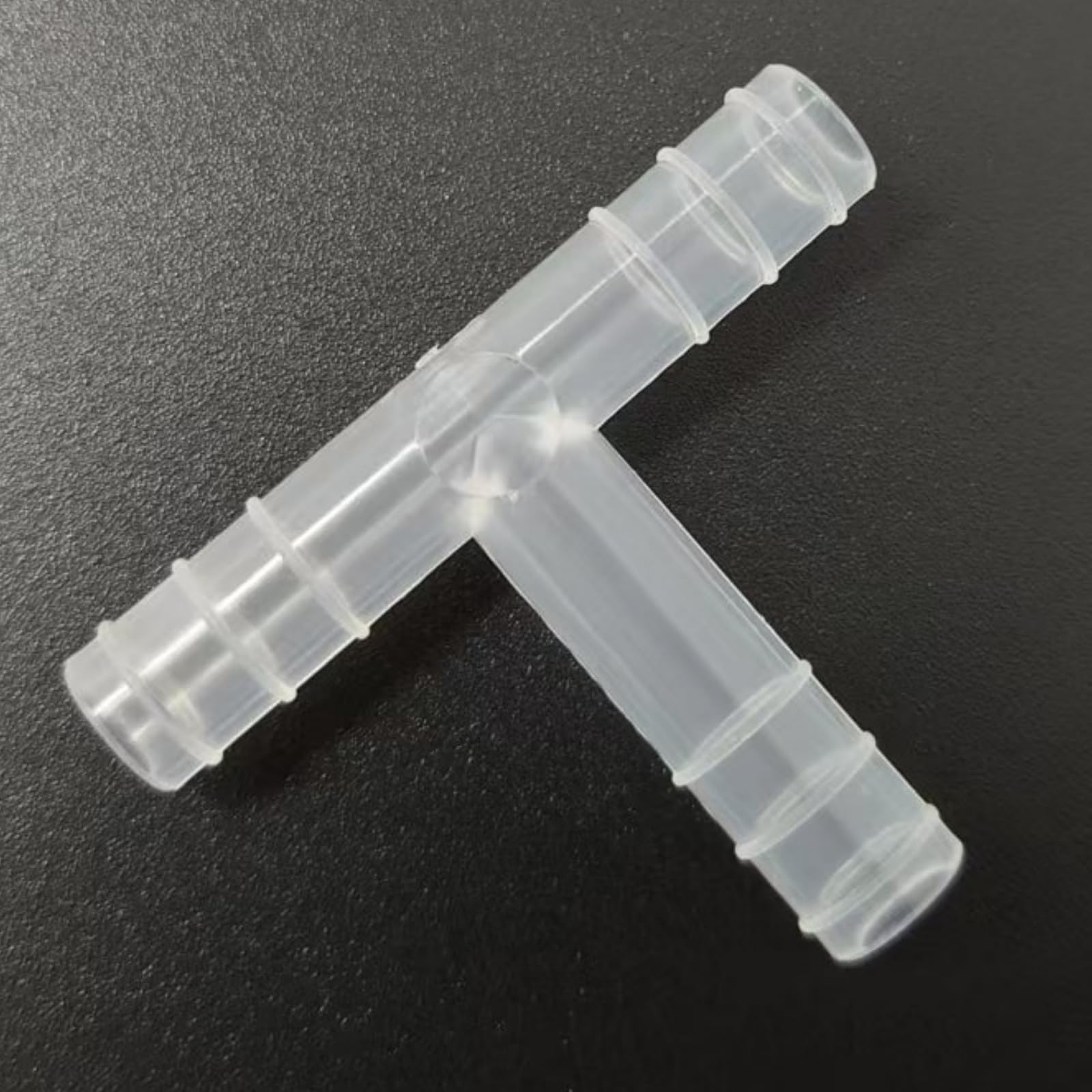 Accesorio en T con púas for manguera en forma de T de 3 vías, paquete de 25, adaptador reutilizable de PP duradero for laboratorio,(6.8mm 1/4inch 6T)