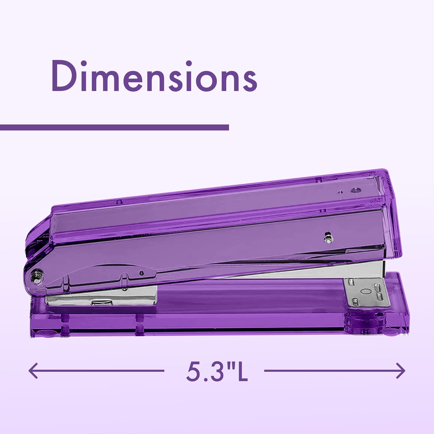 OfficeGoods Acrylic Stapler – Aesthetic & Durable Purple Desk Staple for Modern Office – Stylish & Compact Office Supplies for Women & Men