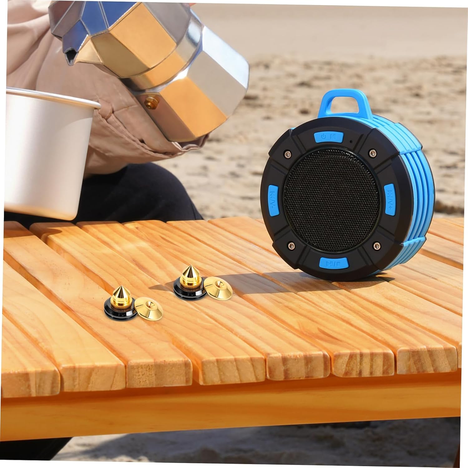 Housoutil 4pcs Speaker Isolation Spikes for Enhanced Sound Clarity Alloy Isolation Feet for Audio Equipment Easy Installation Speaker Stand Accessories