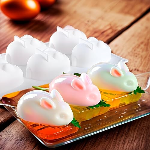 Miniatura 2 de Molde de silicona para conejito de Pascua, molde de silicona para conejo, molde de silicona 3D, moldes de silicona para conejito de Pascua, molde de