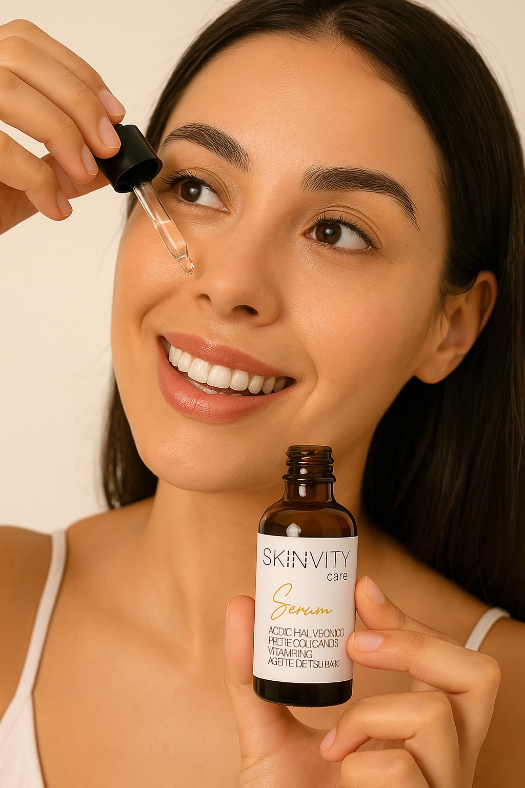 SKINVITY Serum do twarzy z kwasem hialuronowym, witaminą C, proteoglikanami i olejem Tsubaki