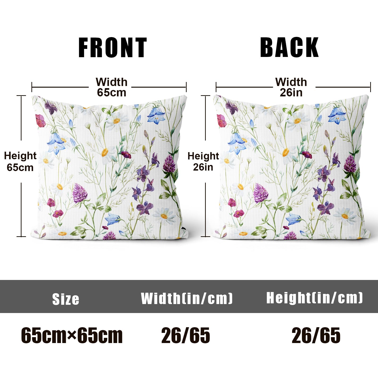 XPHZZL Cushion Covers Set of 2 Pack 65 x 65 cm - Image 2