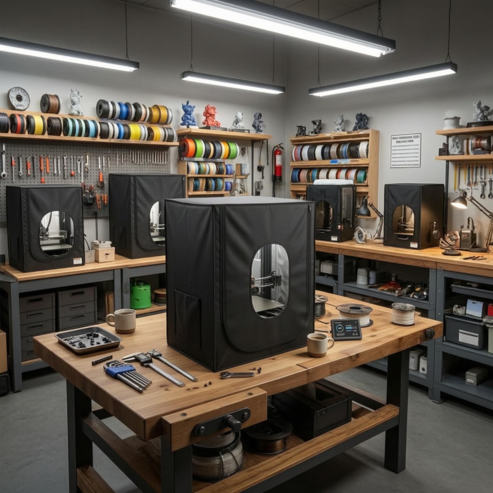 dreidimensionaleDrucker-Abdeckung mit Sichtfenster Staubdicht 3D Drucker Gehäuse Faltbar Druckerhaube mit Reißverschluss für Heimwerkstatt, Hobbyraum