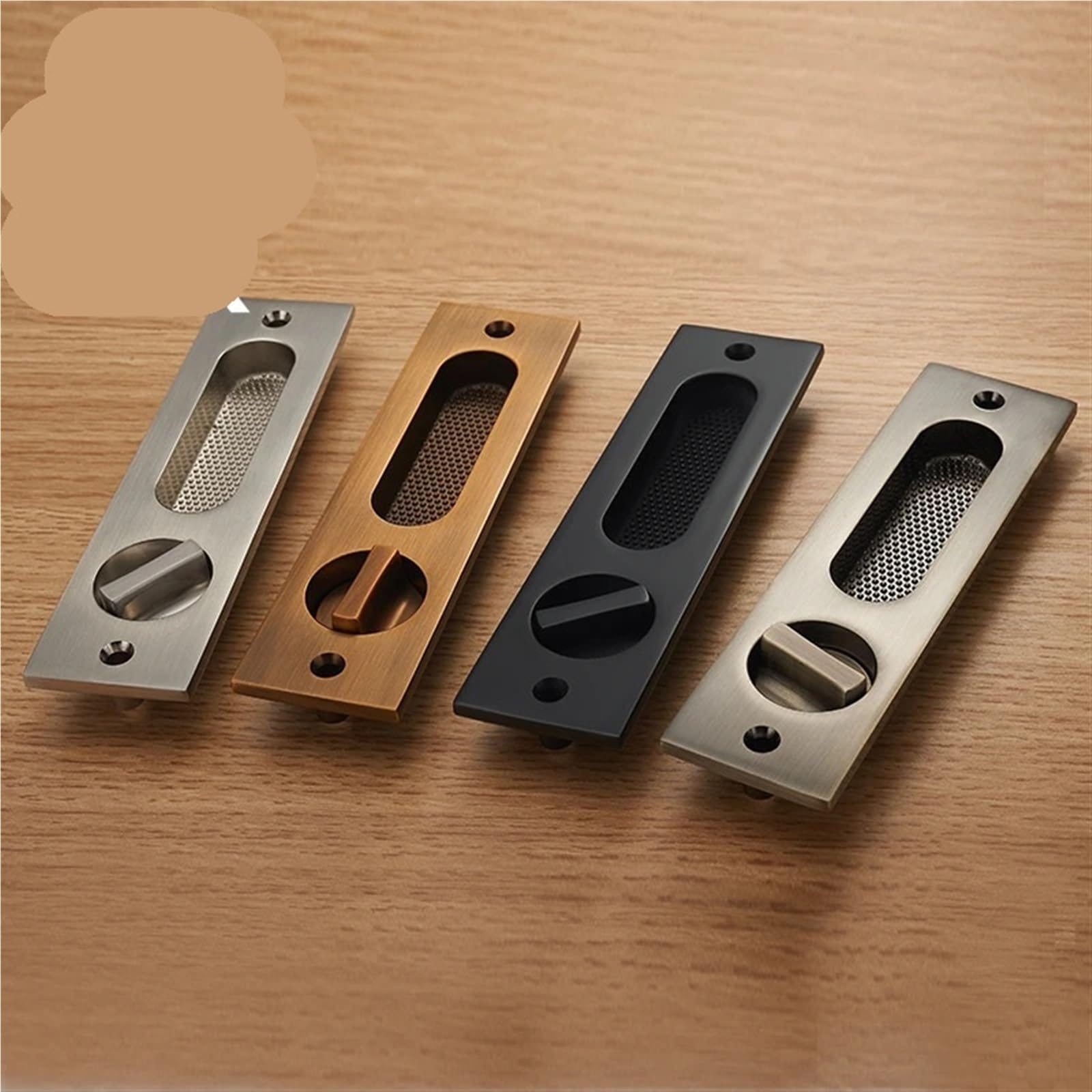 Cerradura de puerta con manija oculta, cerradura de tirador de puerta interior, cerradura de puerta, herrajes for muebles, 1 pieza(I)