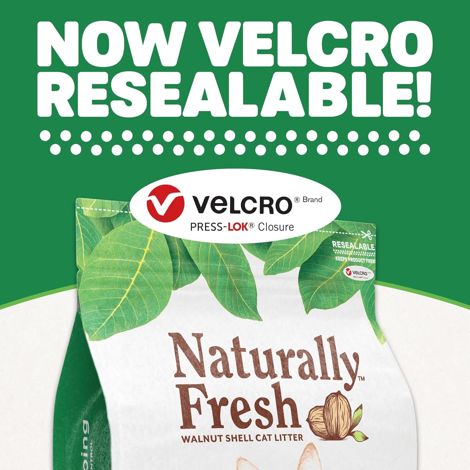 Naturally Fresh Cat Litter Made from Walnut Shells, Quick-Clumping, Unscented, Upcycled, Easy Scooping, Sustainable, 30 Lbs