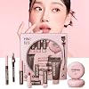 HiVi Makeup Set Cosmetics Set 9-Piece Foundation × 1, Compact Powder × 1, Eyeliner × 1, Eyebrow Pen × 1, Mascara × 1, Lipstick × 4 Full Beauty Makeup Cosmetics Set Long-lasting Makeup Set Beginner
