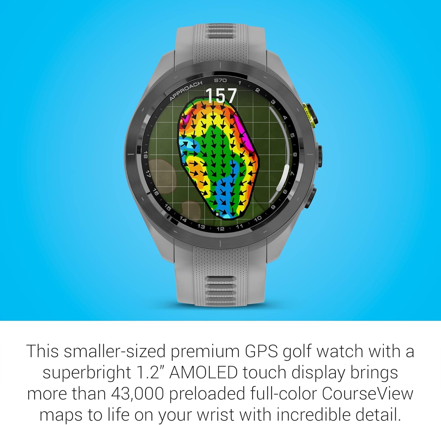 Amazon.co.jp: Garmin Approach S70 (グレー、42mm) ゴルフGPSウォッチ