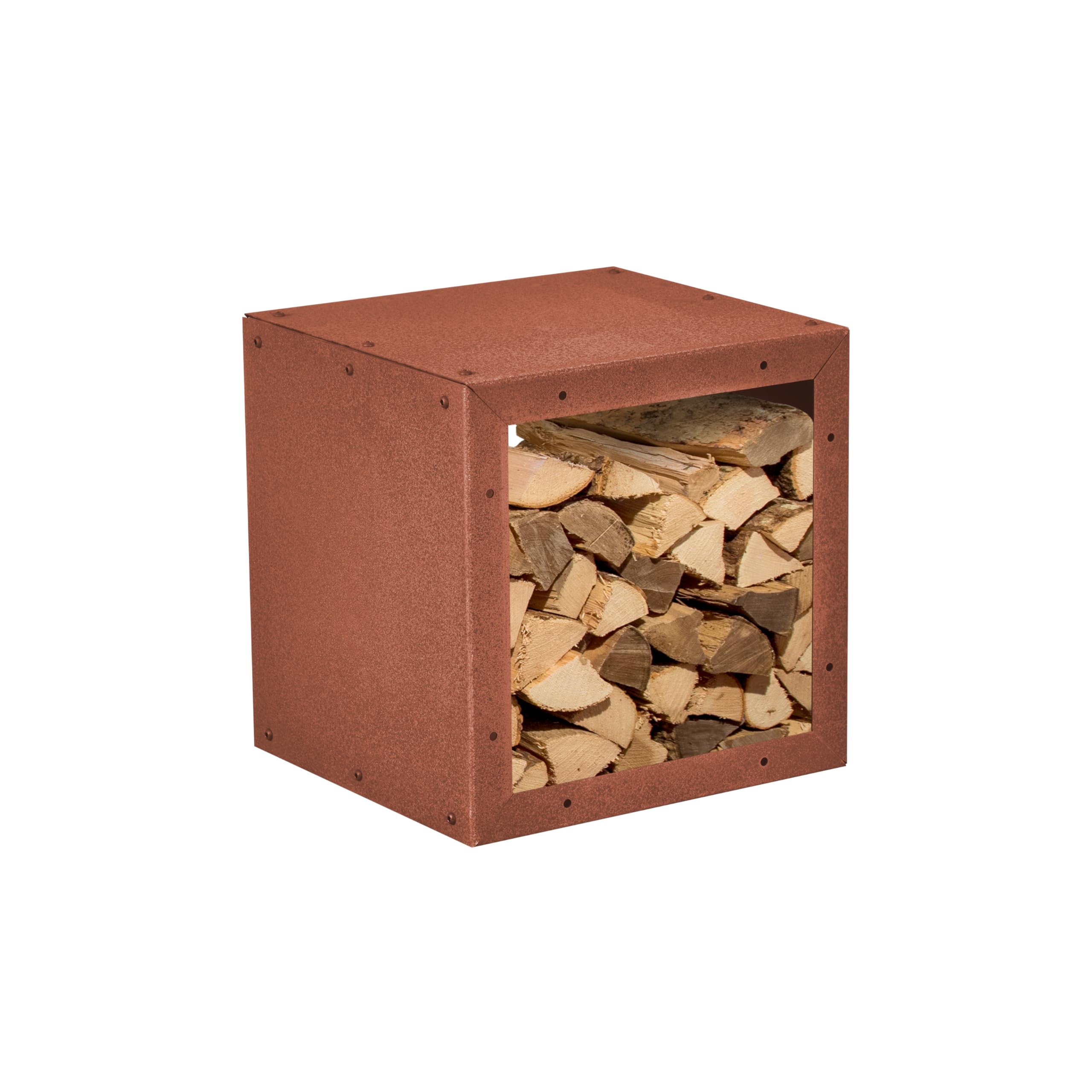 prima terra Kaminholzregal Kaminholzunterstand Brennholzregal Kaminholz Aufbewahrung Bausatz Edelrost Maße 158x118cm Tiefe 35cm