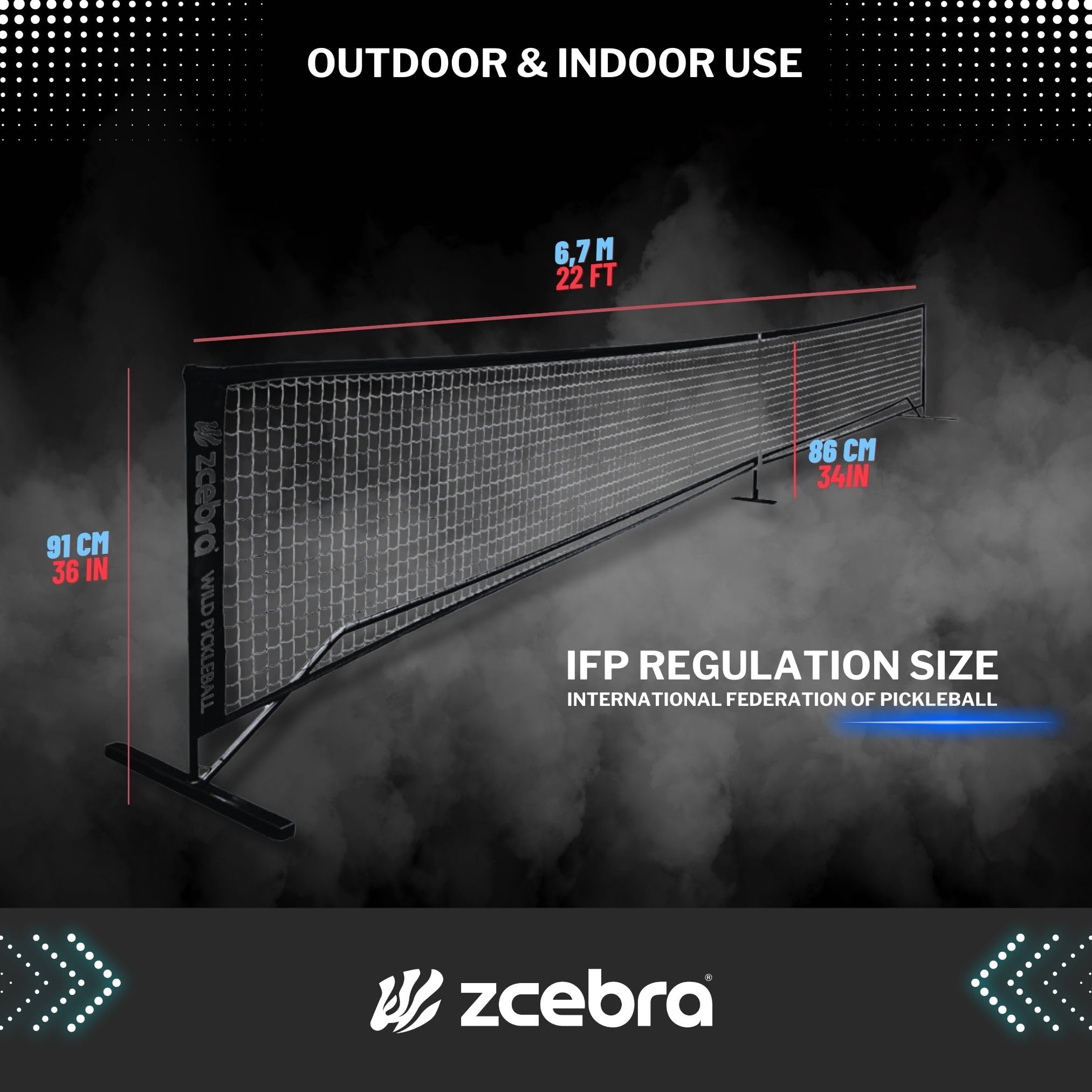Rete Pickleball Ufficiale Da Competizione - Portatile Per Esterno/Interno Con Borsa Trasporto - Foto 10