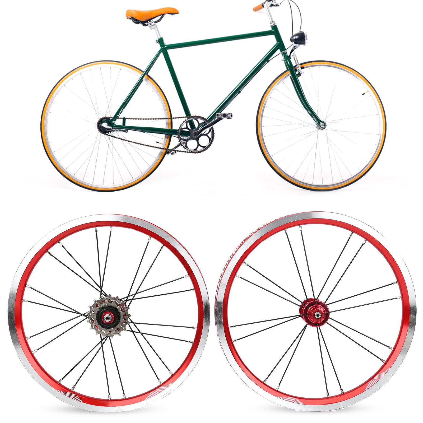 Amazon | サイクリングホイール、16インチ折りたたみ自転車