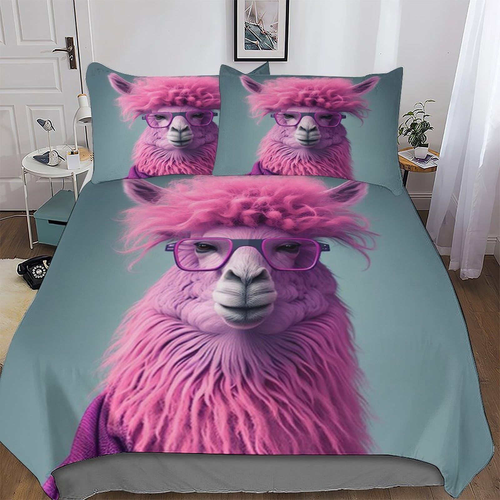 Housse de couette anti-pli en microfibre pour parure de lit 220x240 douce
