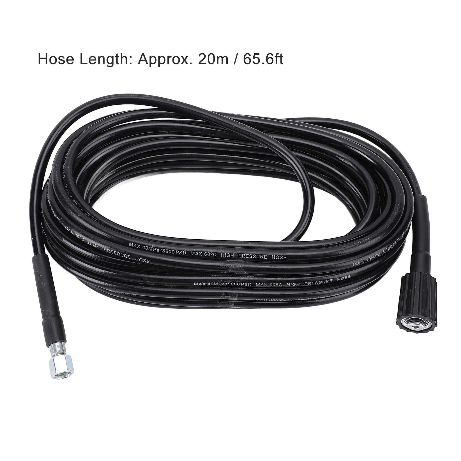 Generic Tubo per Idropulitrice Durevole, Universale, Adatto Pulizia Efficiente per Auto, Cortili, 50 Piedi (20M)