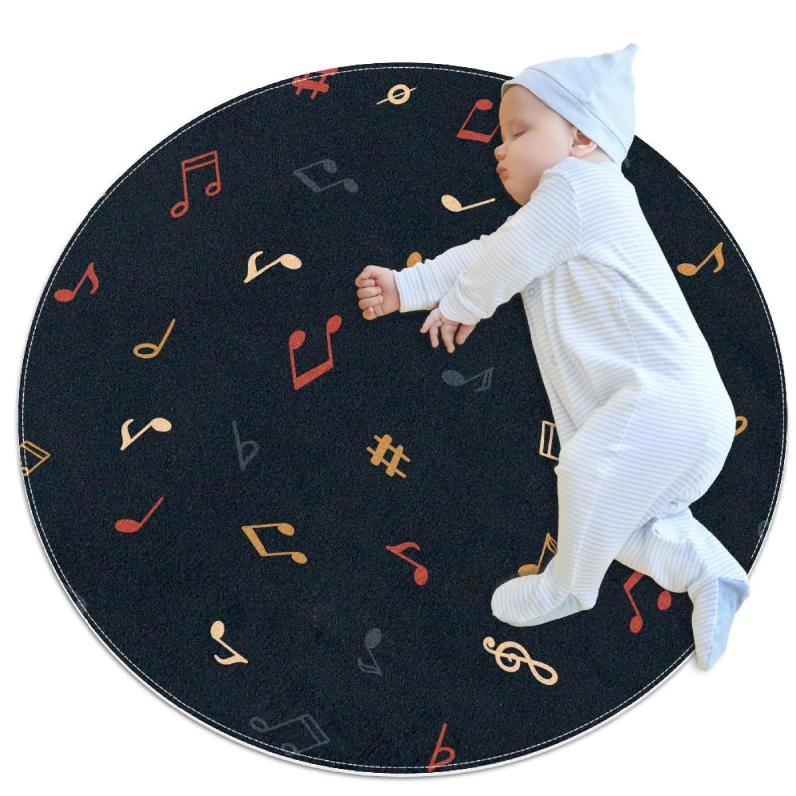 Tapis de salle de bain pour chambre d'enfant motif camomille 1m