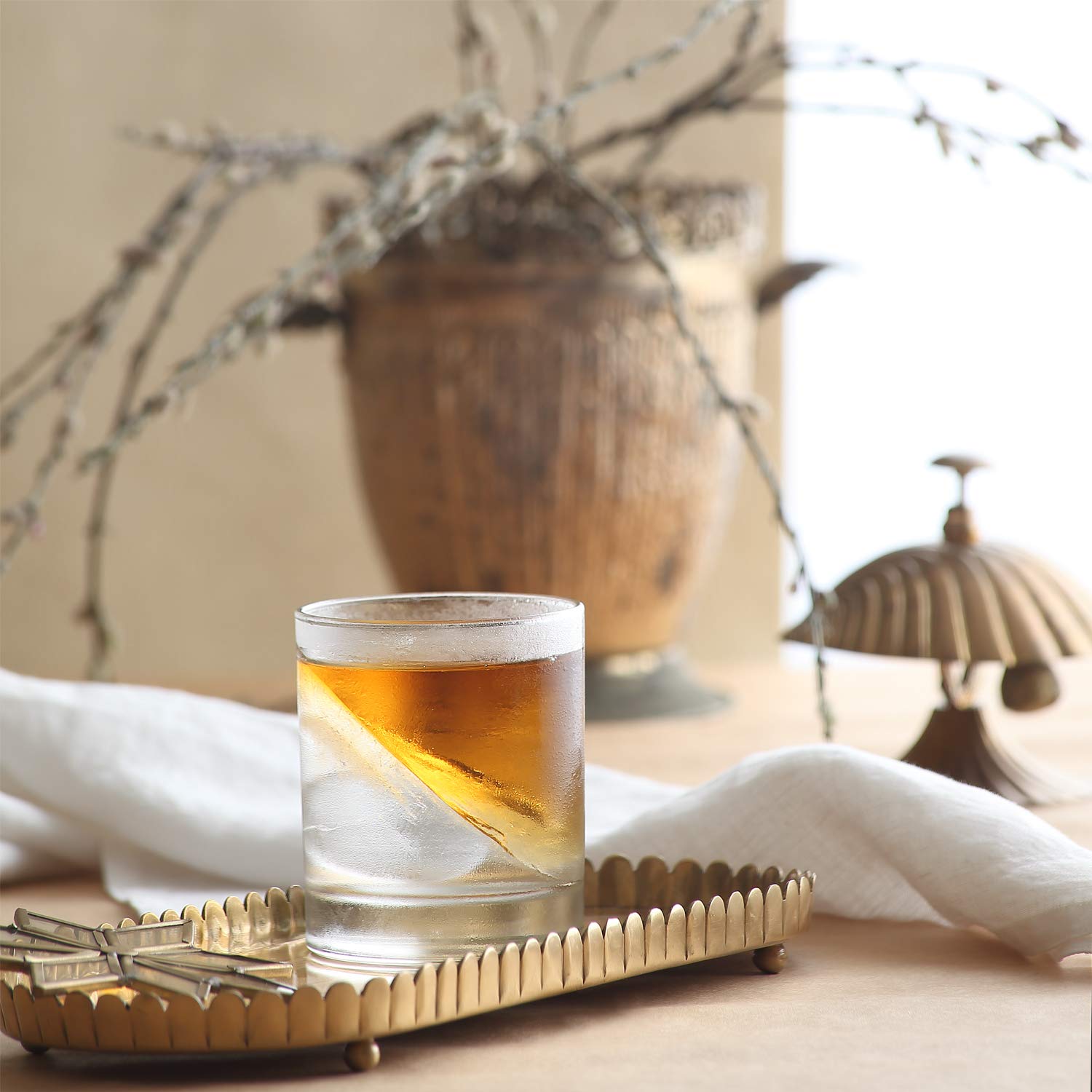 LAV Old Fashioned Whiskey Glasses Set | 6 x 10.75 oz | Clear Glass Tumblers for Cocktails and Scotch & Bourbon, Rocks Glasses with Heavy Base, Classic Design