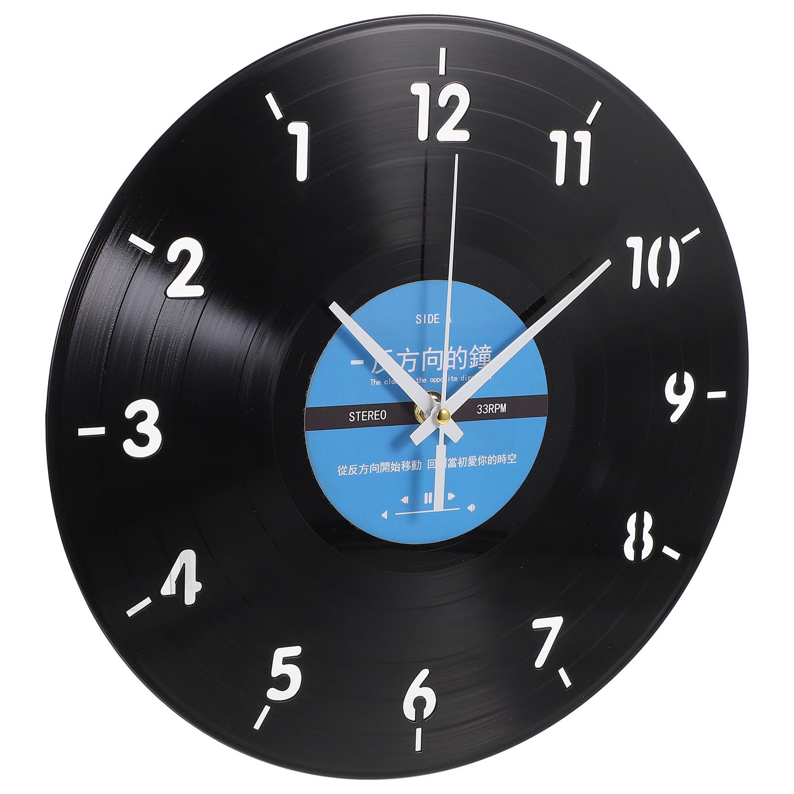 Horloge murale inversée en verre ronde pour rompre la monotonie murale