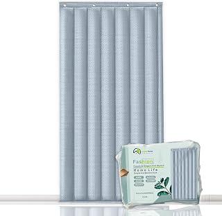 Aogley Thermal Insulated Door Curtain, 5 in 1 Soundproof Door Curtains Blanket, 83x34in Door Cover Screen for Doorway, Heavy Duty Winter Privacy Temporary Portiere for Indoor Garage Attic Warehouse
