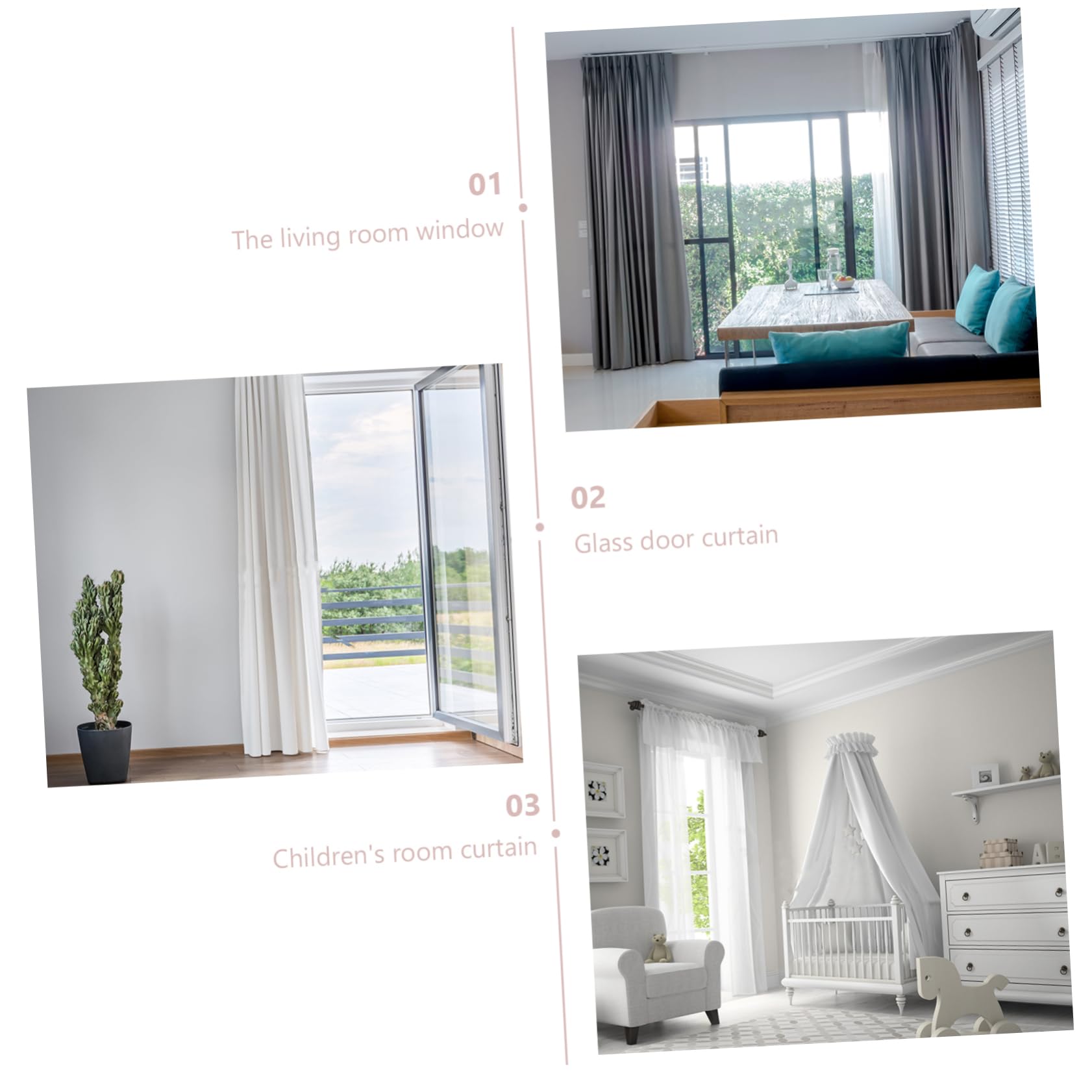 Garneck 2pcs Decorative Finials for Curtain Rods Room Window Curtain Accessories