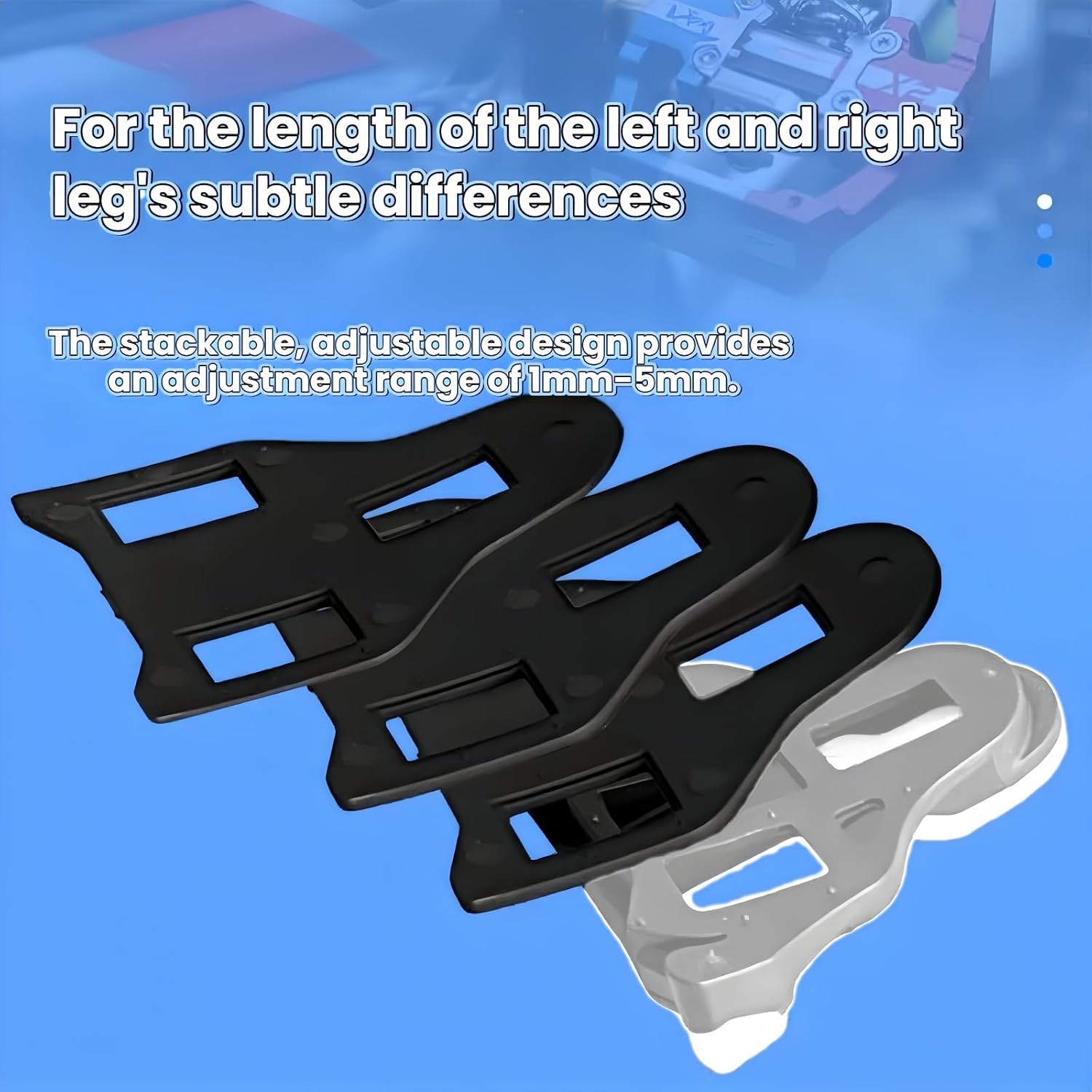 Cleat Shim Spacer for SPD SH-20 System Road Bike | 3 PCS,1mm-5mm Adjustable, Cycling Shoes, Includes Screws